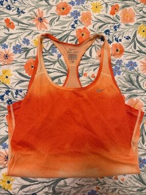 Nike Orange Ombre Dri-FIT Racerback Tank